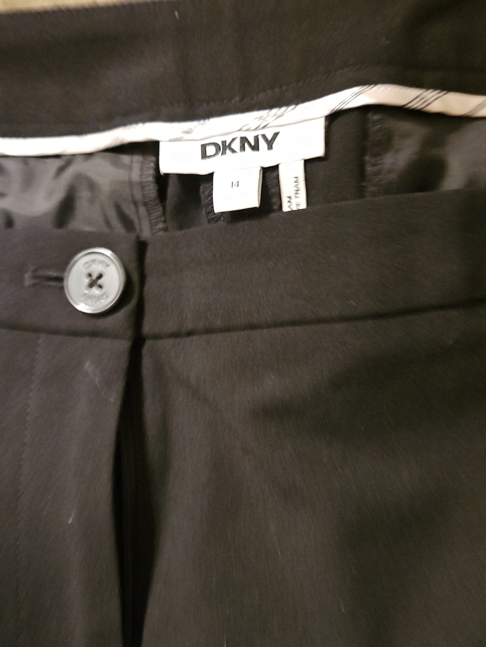 DKNY Women's Black Tailored Dress Pants